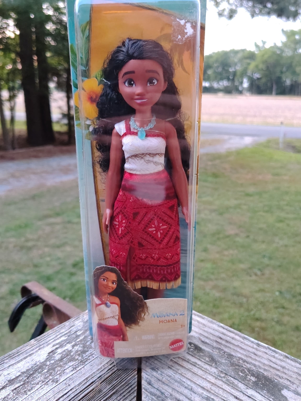 Mattel Moana Doll with Red Skirt and Gold Trim